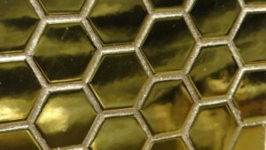 Revestimento dourado com Rejunte Infinity Decorativo cobre glitter